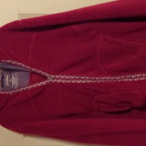 Womens LL Bean Zip-up,  hooded Fleece, size XL